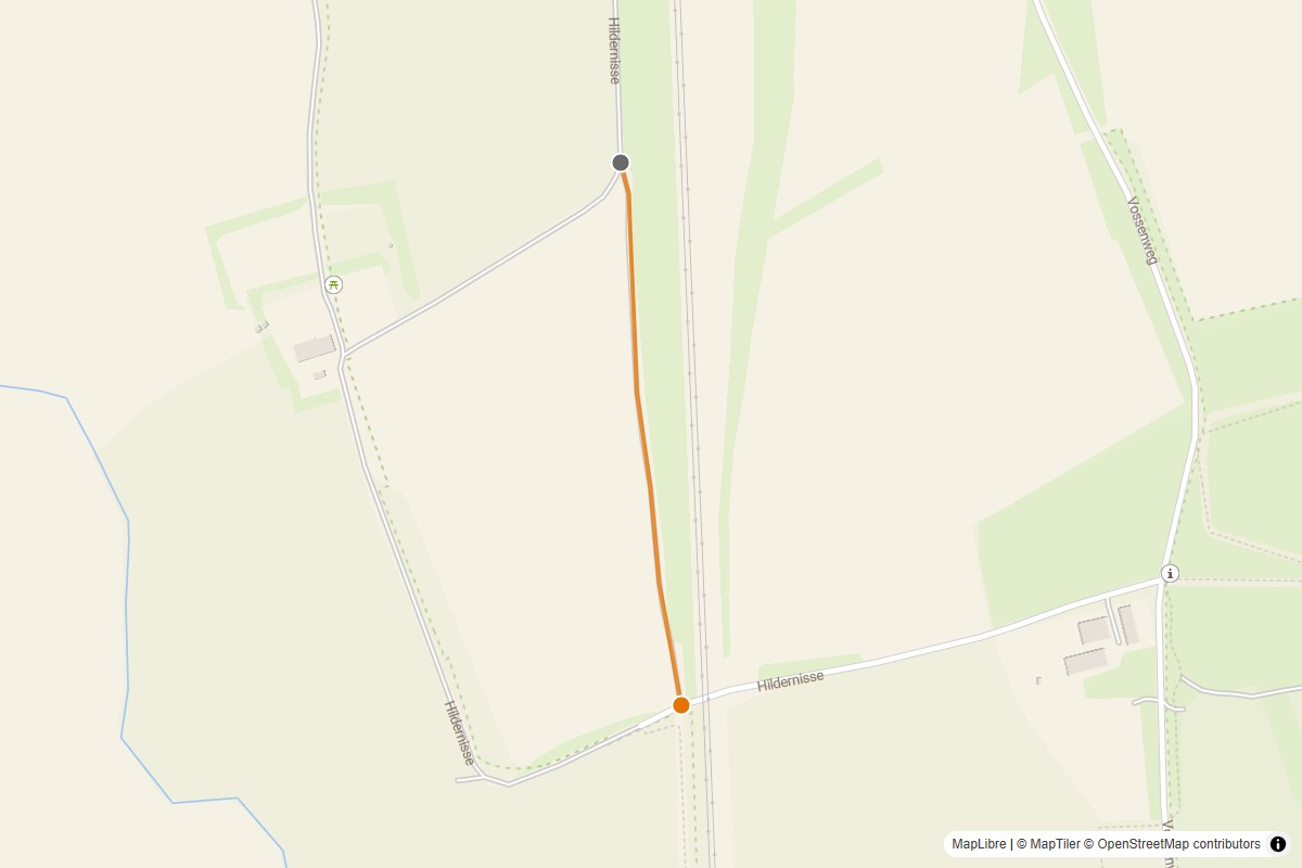 Overzichtskaart van de gravelroute #18 Gravelstrook Hildernisse bij Bergen op Zoom
