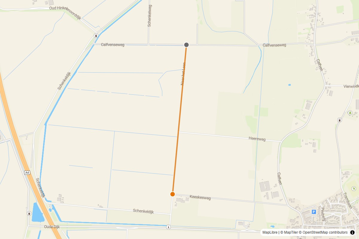 Overzichtskaart van de gravelroute #23 Gravelstrook Naar Het Leen bij Ossendrecht