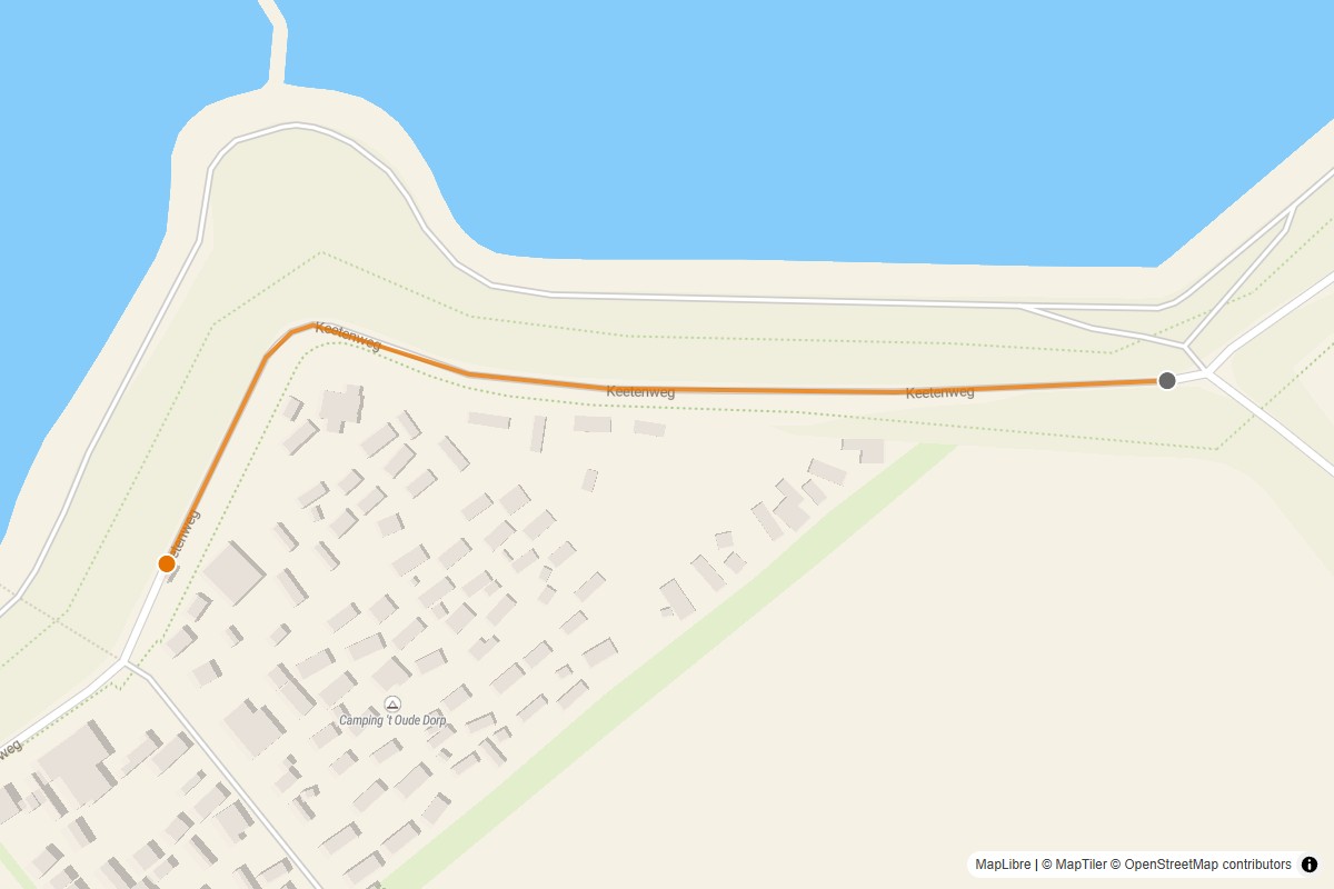 Overzichtskaart van de gravelroute #34 Gravelstrook Oude Dorp bij Stavenisse