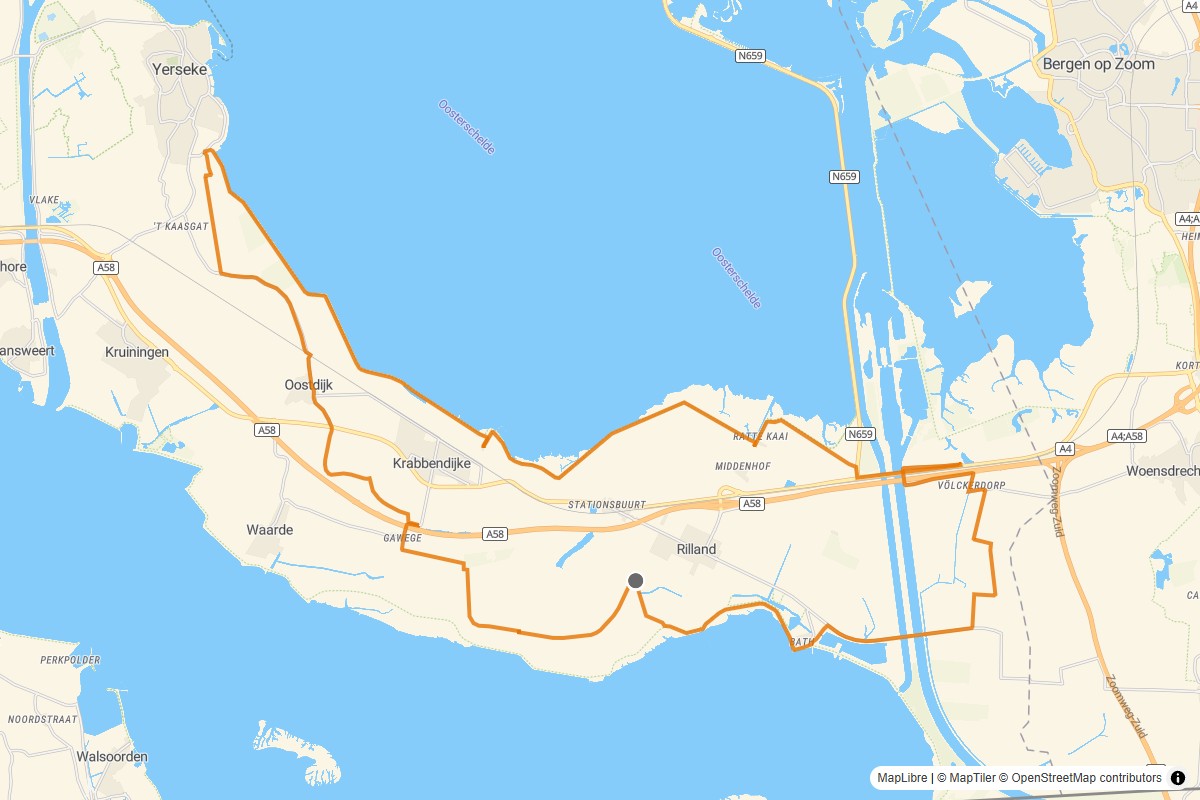 Overzichtskaart van Gravelomloop Rilland